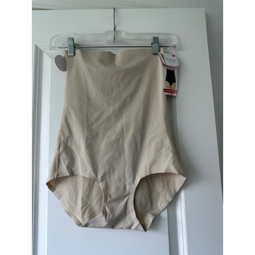 Skinnygirl Shaping Sonic Edge Brief Nude High Waisted Shapewear Large NEW
